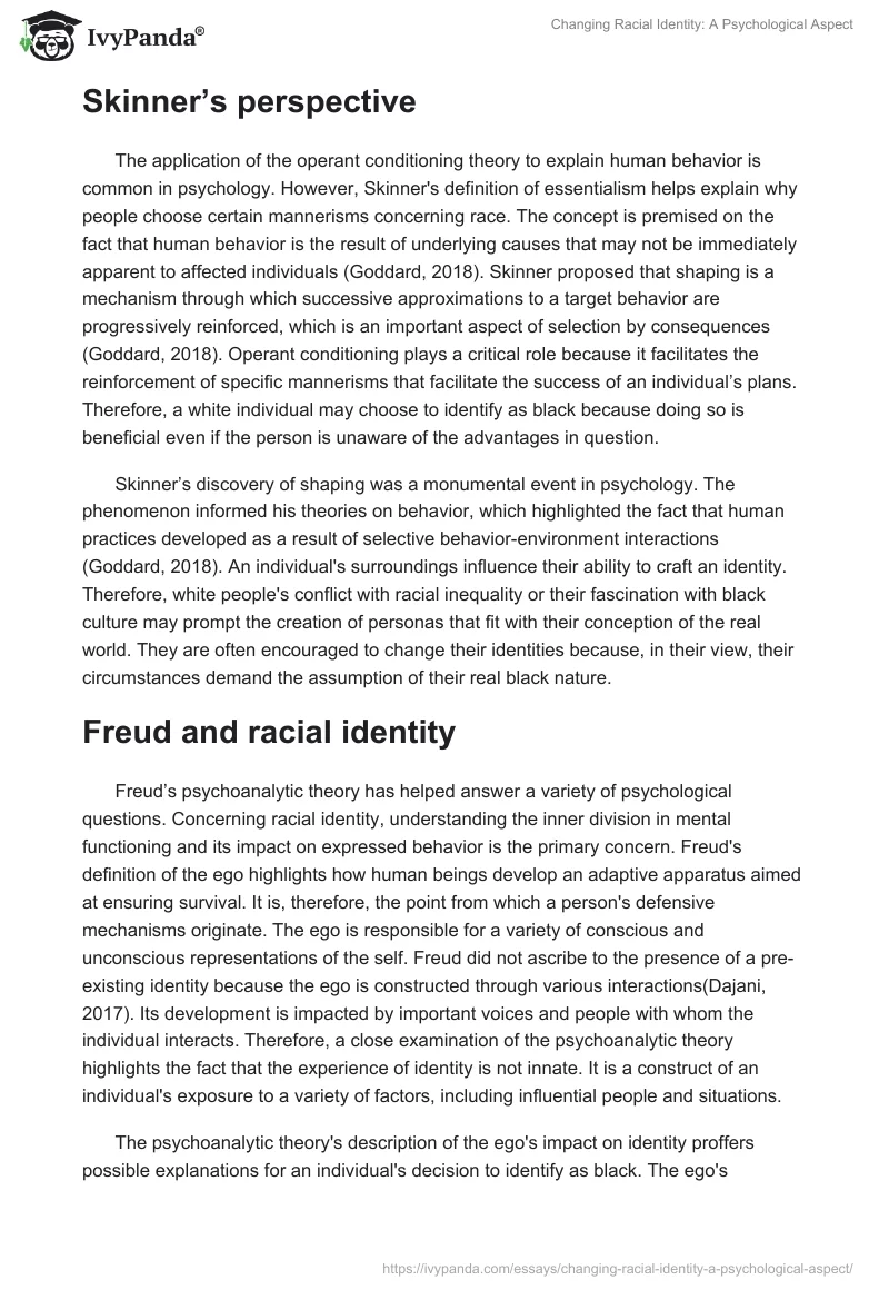 Changing Racial Identity: A Psychological Aspect. Page 3