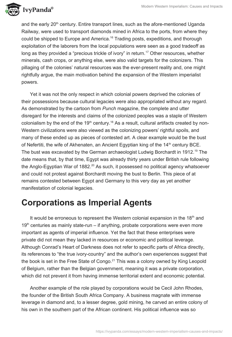 Modern Western Imperialism: Causes and Impacts. Page 5