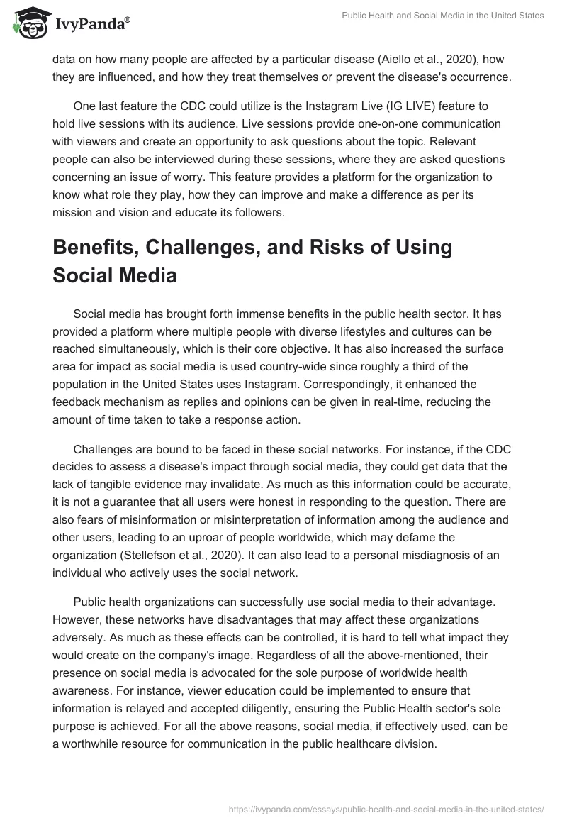 Public Health and Social Media in the United States. Page 3