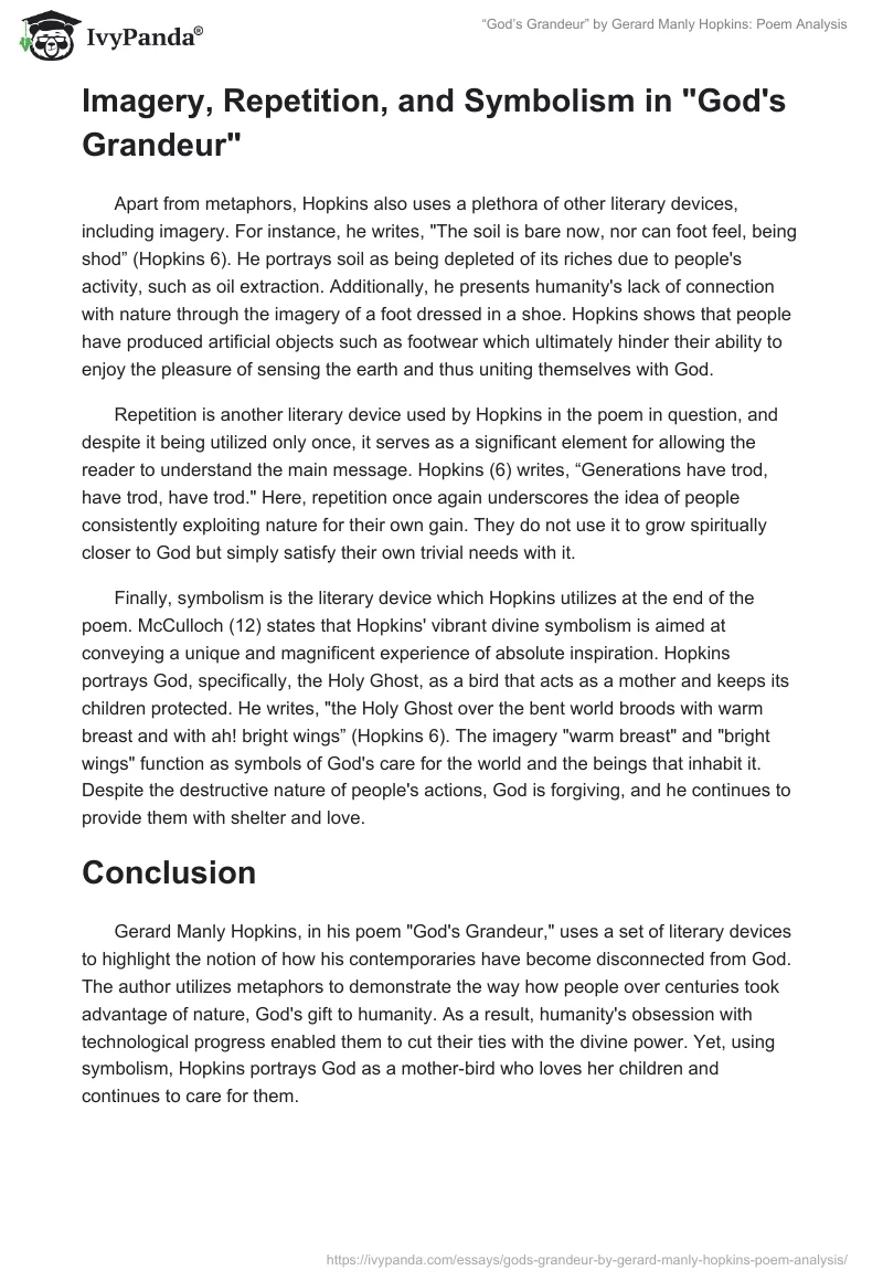 “God’s Grandeur” by Gerard Manly Hopkins: Poem Analysis. Page 3