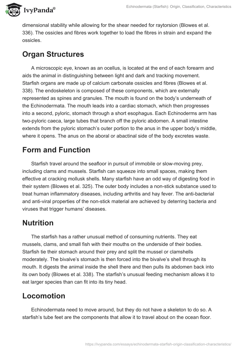 Echinodermata (Starfish): Origin, Classification, Characteristics. Page 2