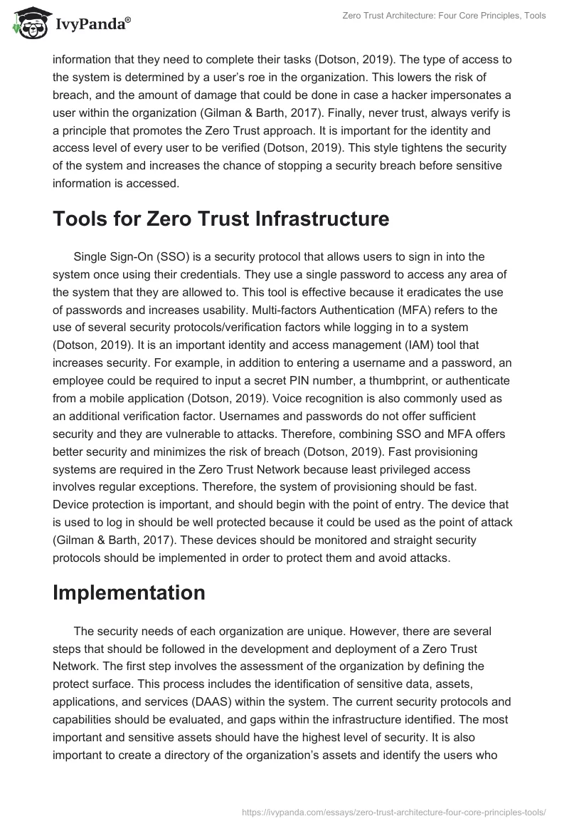 Zero Trust Architecture: Four Core Principles, Tools. Page 2