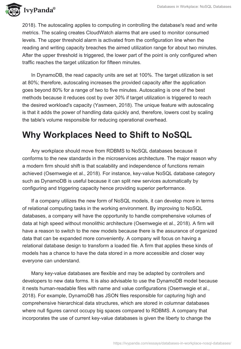 Databases in Workplace: NoSQL Databases. Page 2