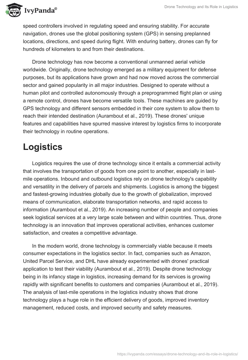 Drone Technology and Its Role in Logistics. Page 2