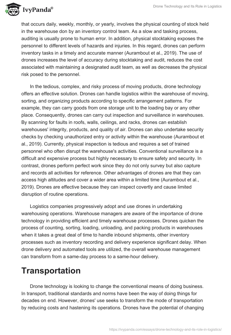 Drone Technology and Its Role in Logistics. Page 4