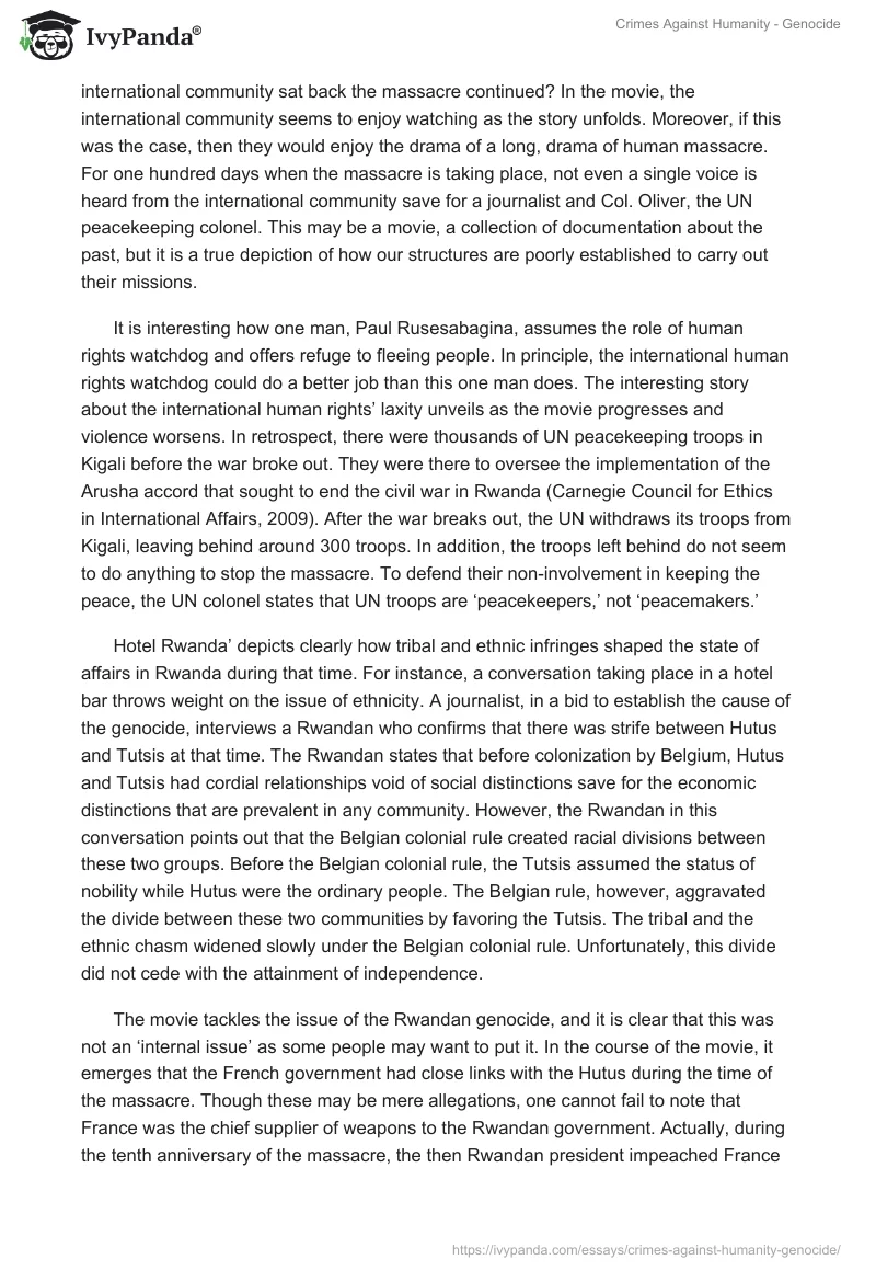 Crimes Against Humanity - Genocide. Page 2