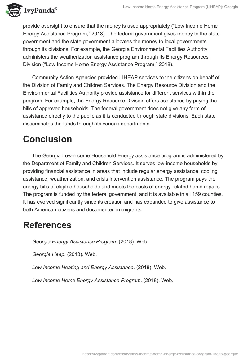 Low-Income Home Energy Assistance Program (LIHEAP): Georgia. Page 4