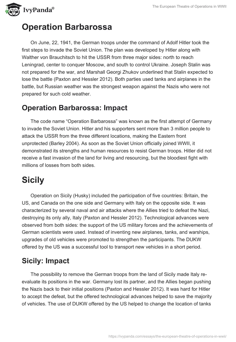 The European Theatre of Operations in WWII. Page 3