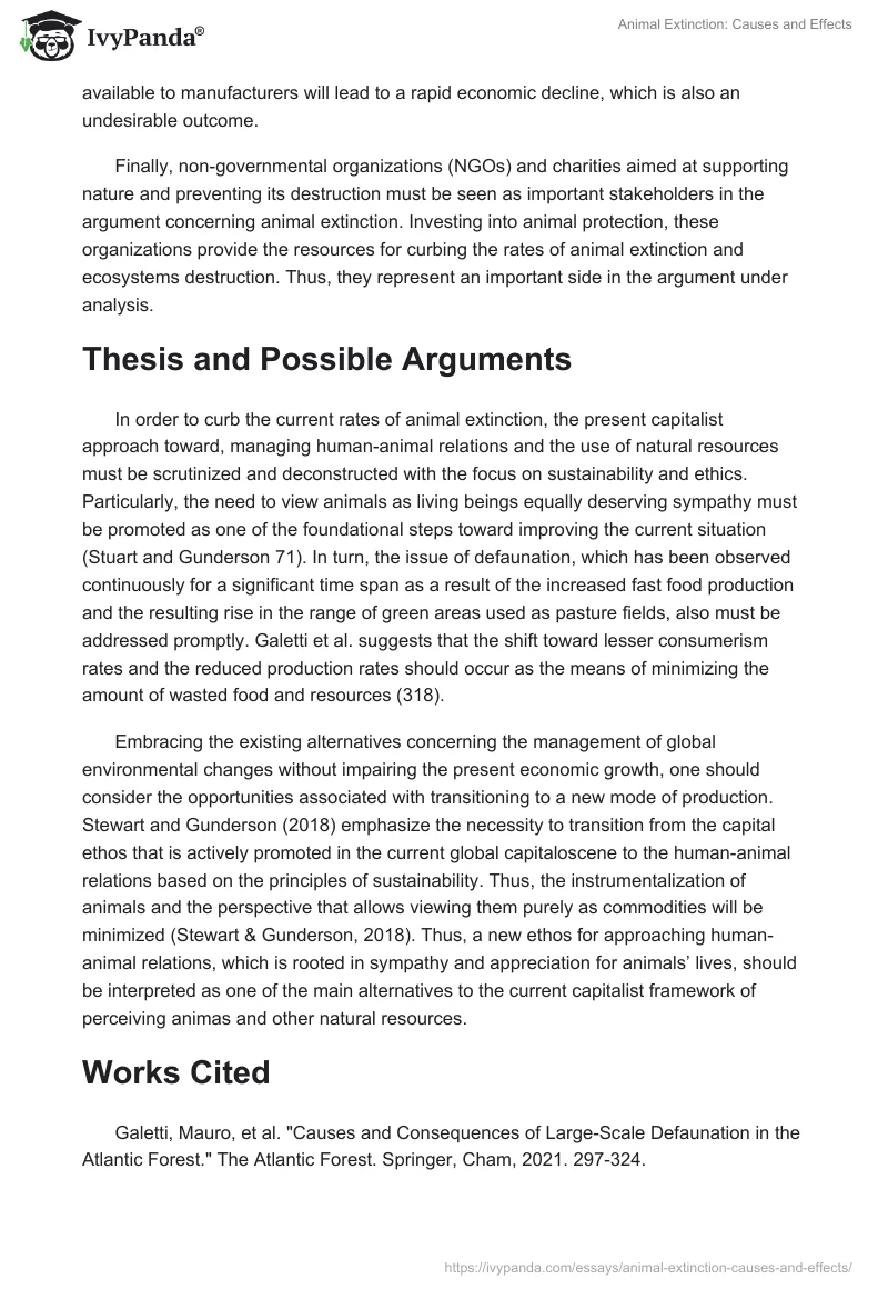 Animal Extinction: Causes and Effects. Page 3