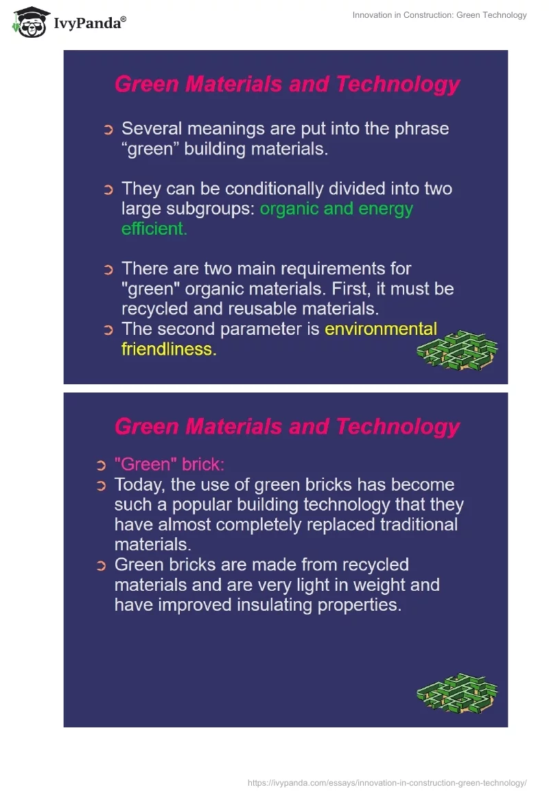 Innovation in Construction: Green Technology. Page 5