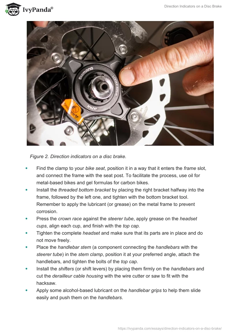 Direction Indicators on a Disc Brake. Page 3