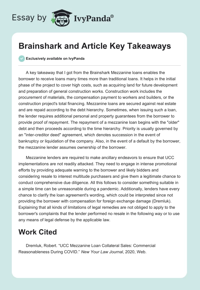 Brainshark and Article Key Takeaways. Page 1