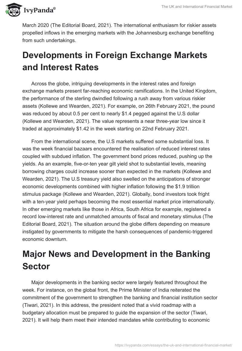 The UK and International Financial Market. Page 3