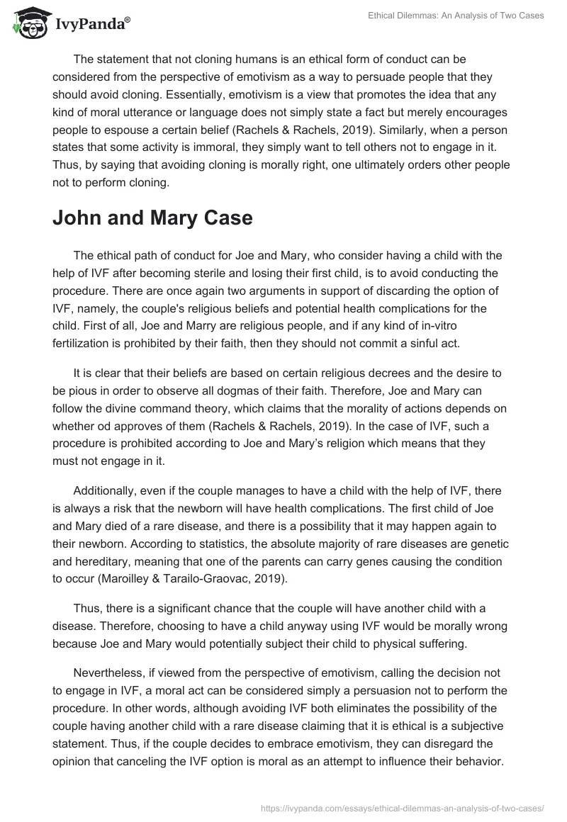 Ethical Dilemmas: An Analysis of Two Cases. Page 2