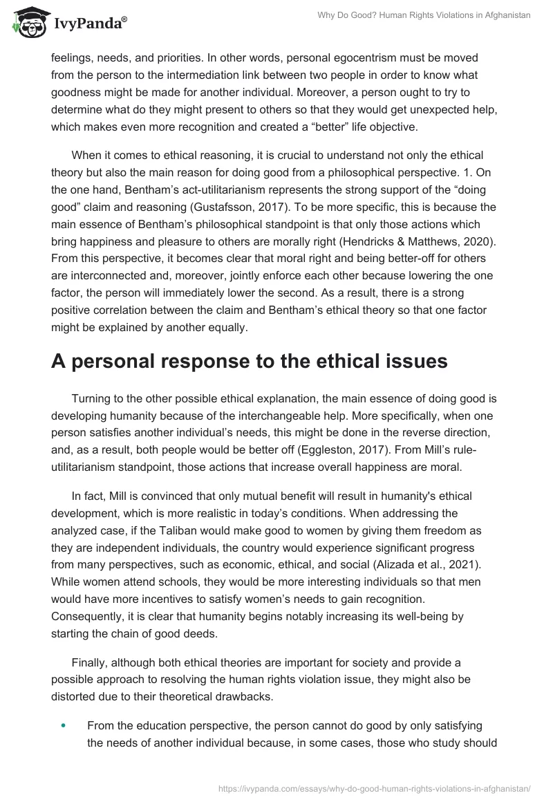 Why Do Good? Human Rights Violations in Afghanistan. Page 2