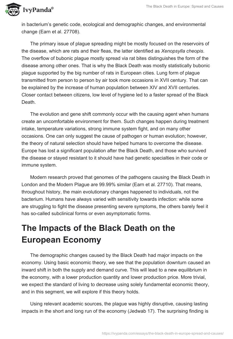 The Black Death in Europe: Spread and Causes. Page 2