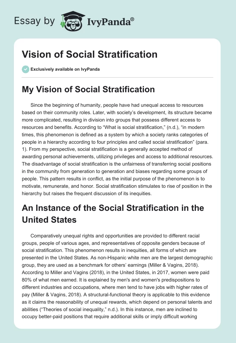 Vision of Social Stratification. Page 1