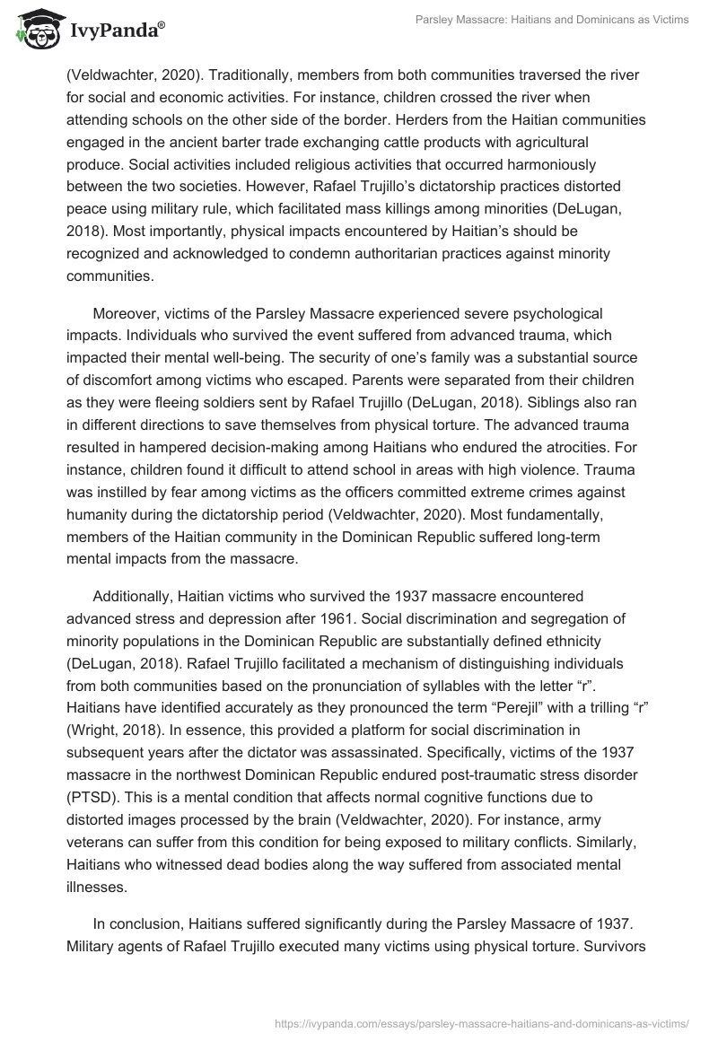 Parsley Massacre: Haitians and Dominicans as Victims. Page 2