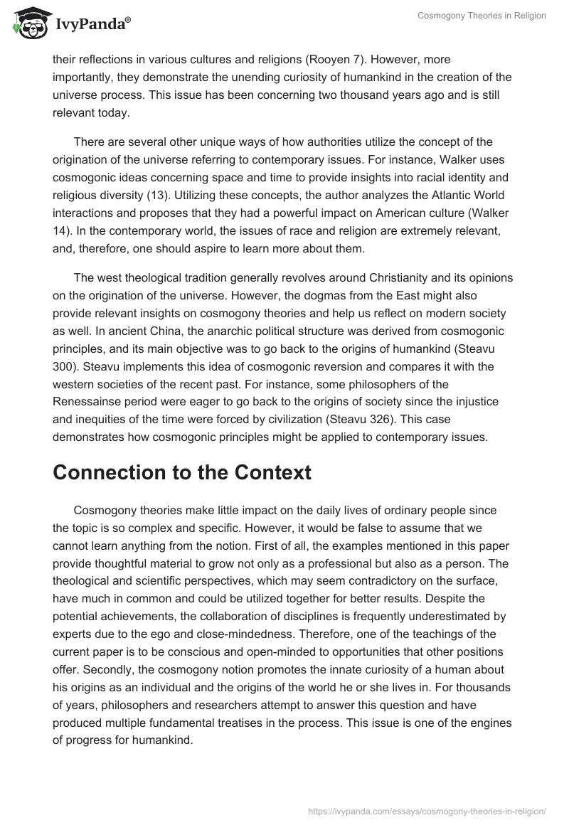 Cosmogony Theories in Religion. Page 3