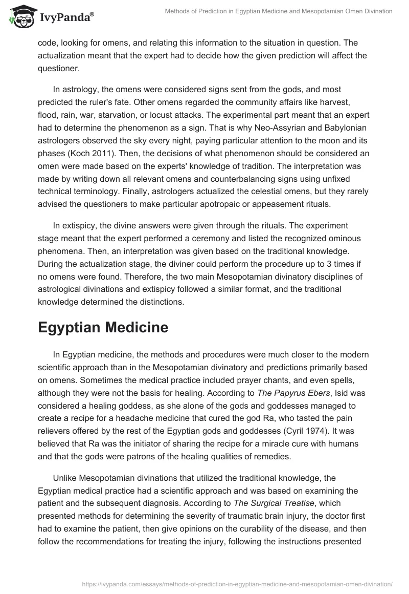 Methods of Prediction in Egyptian Medicine and Mesopotamian Omen Divination. Page 3