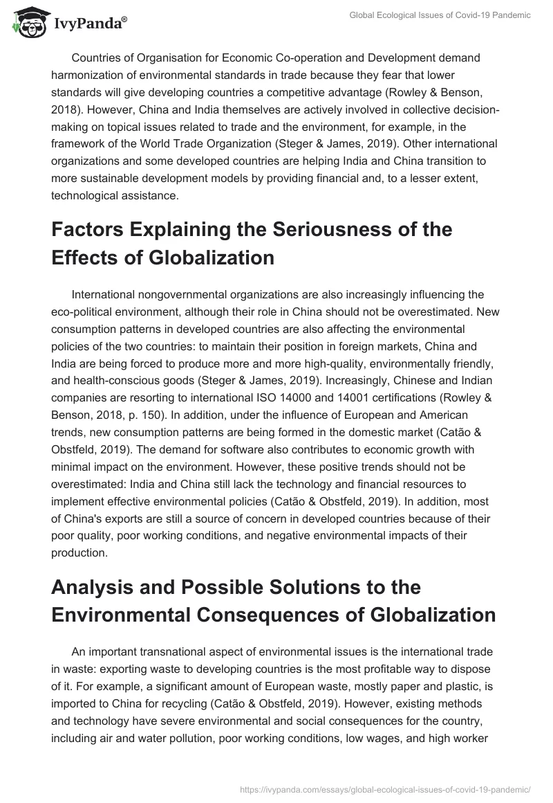 Global Ecological Issues of Covid-19 Pandemic. Page 5