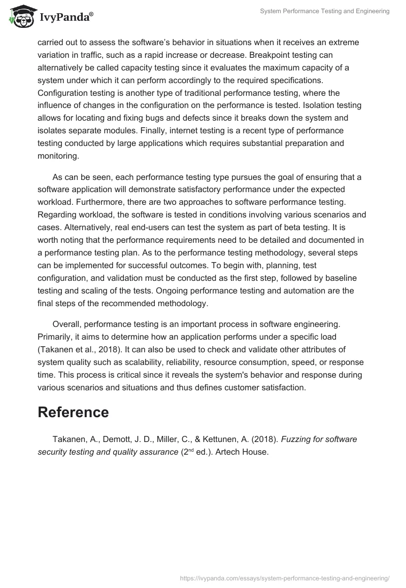 System Performance Testing and Engineering. Page 2