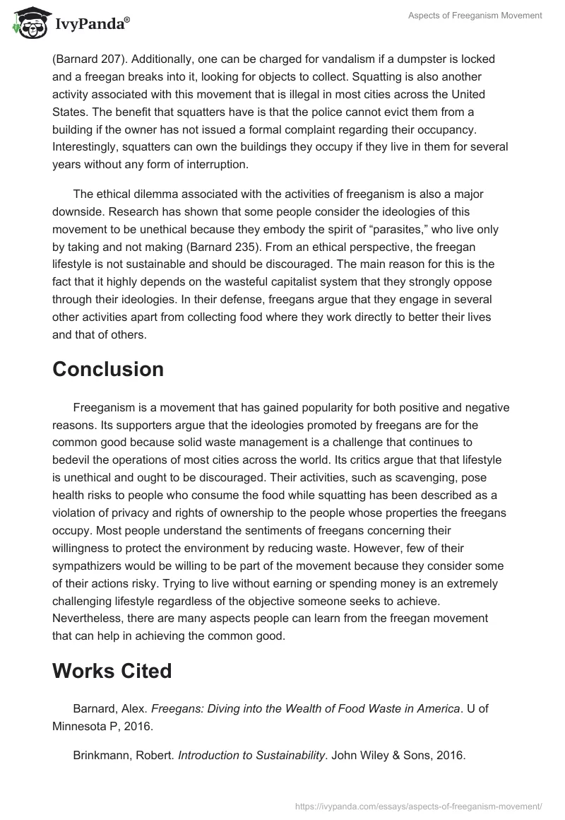 Aspects of Freeganism Movement. Page 4