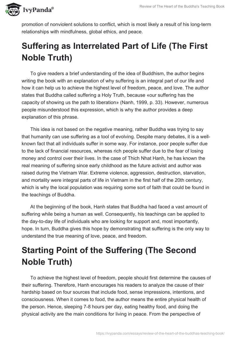Review of “The Heart of the Buddha’s Teaching”. Page 2