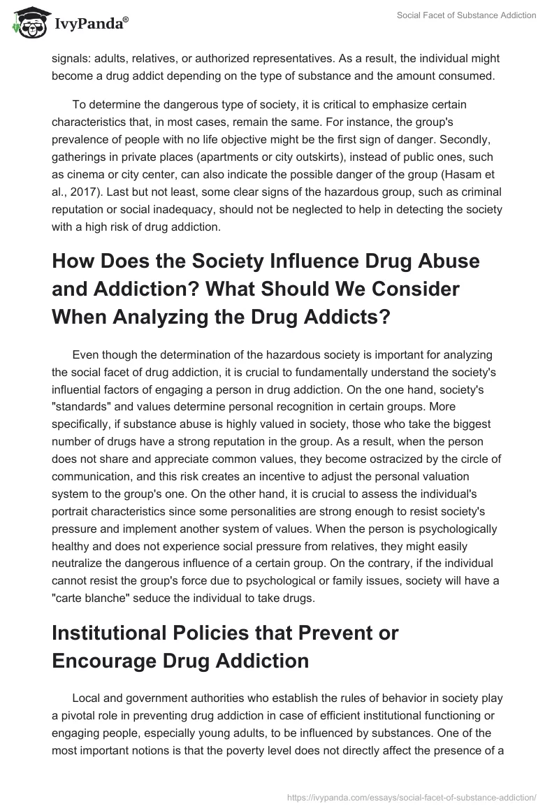 Social Facet of Substance Addiction. Page 2