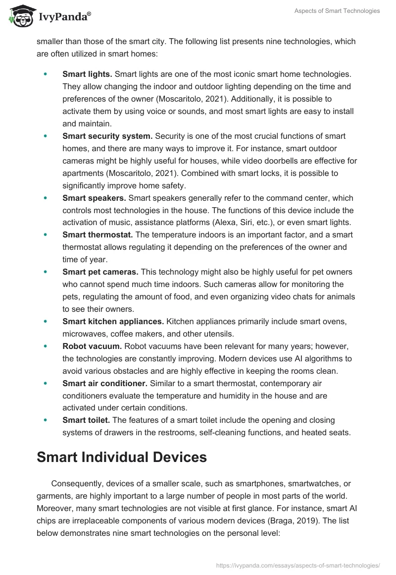 Aspects of Smart Technologies. Page 3