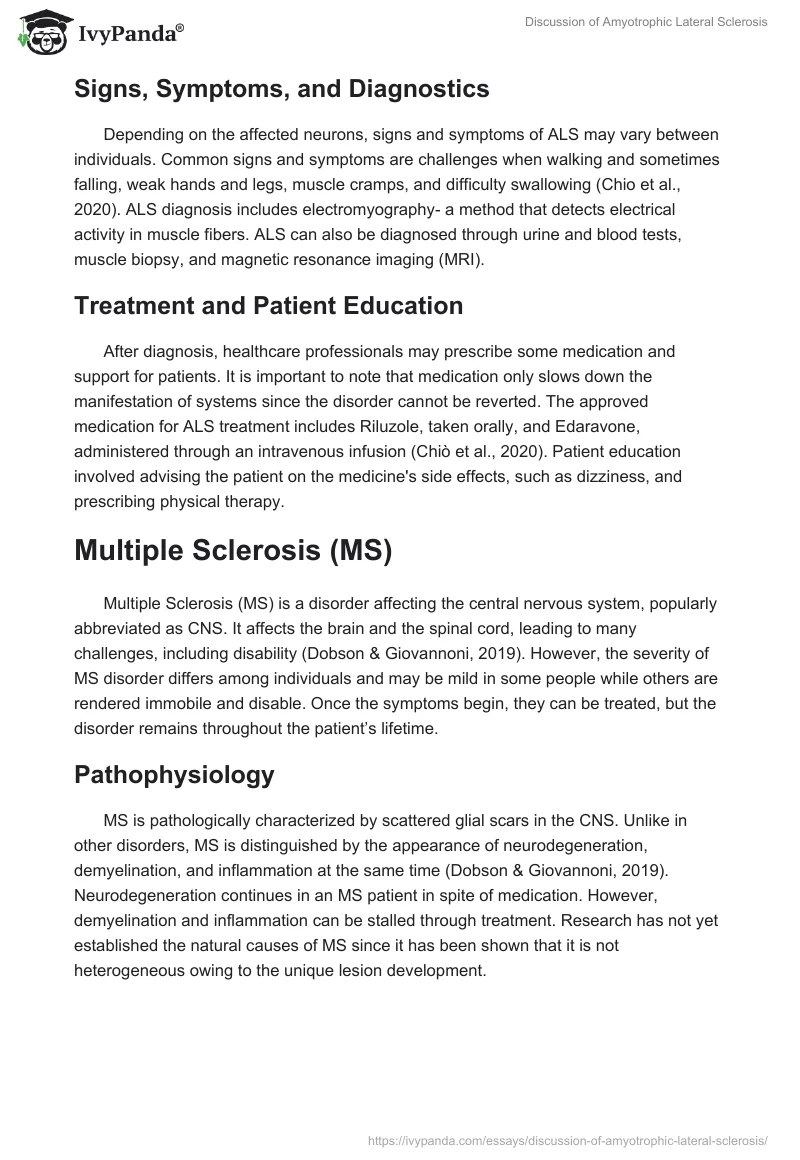 Discussion of Amyotrophic Lateral Sclerosis. Page 2