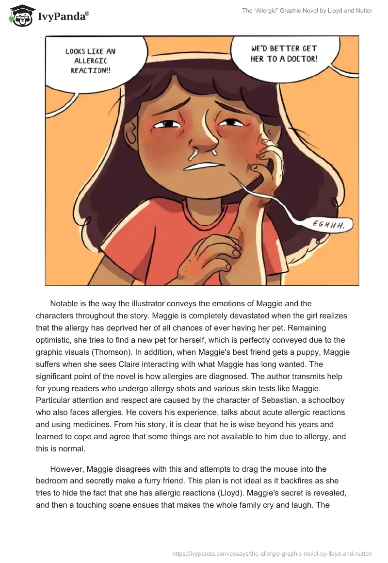 The “Allergic” Graphic Novel by Lloyd and Nutter. Page 4