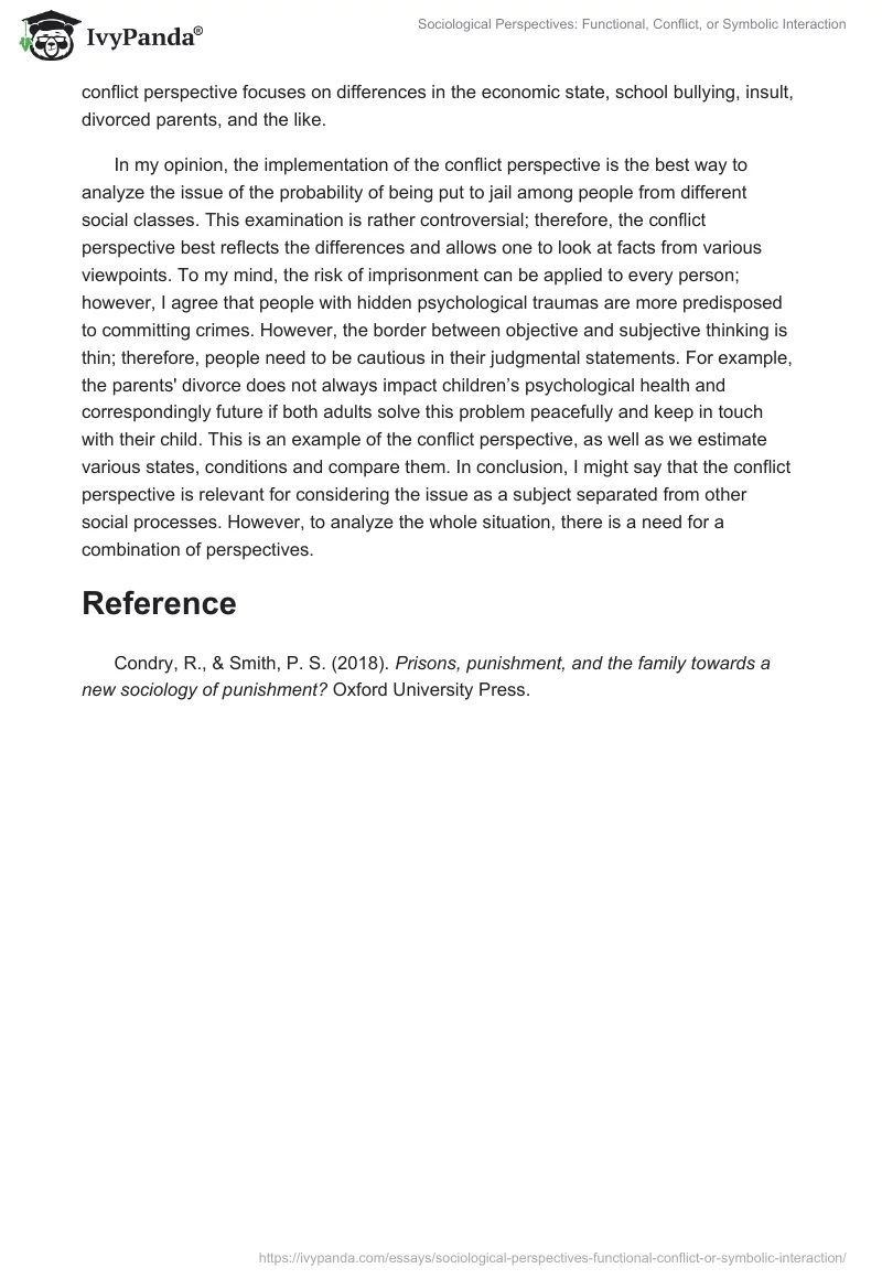Sociological Perspectives: Functional, Conflict, or Symbolic Interaction. Page 2