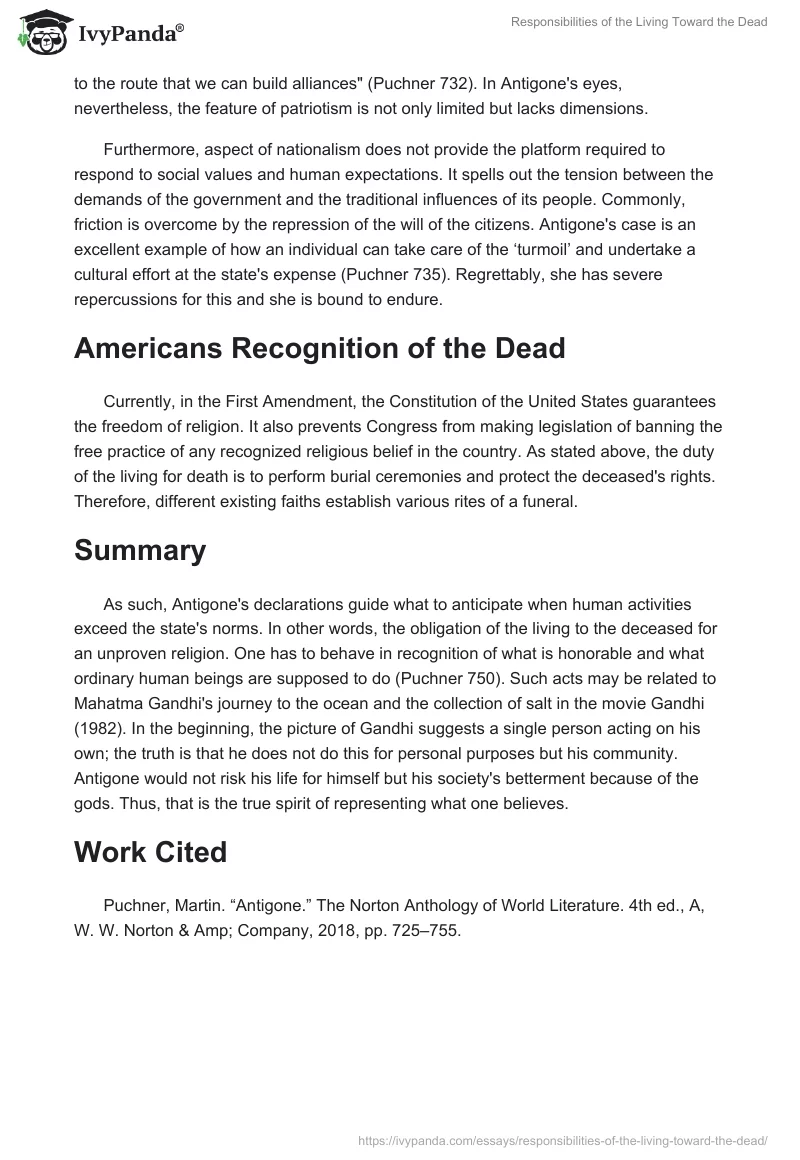 Responsibilities of the Living Toward the Dead. Page 2