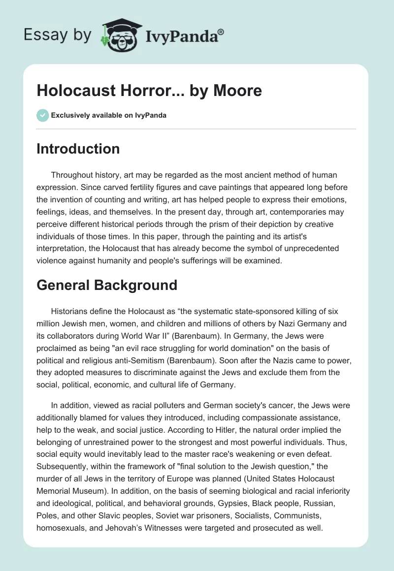 "Holocaust Horror..." by Moore. Page 1