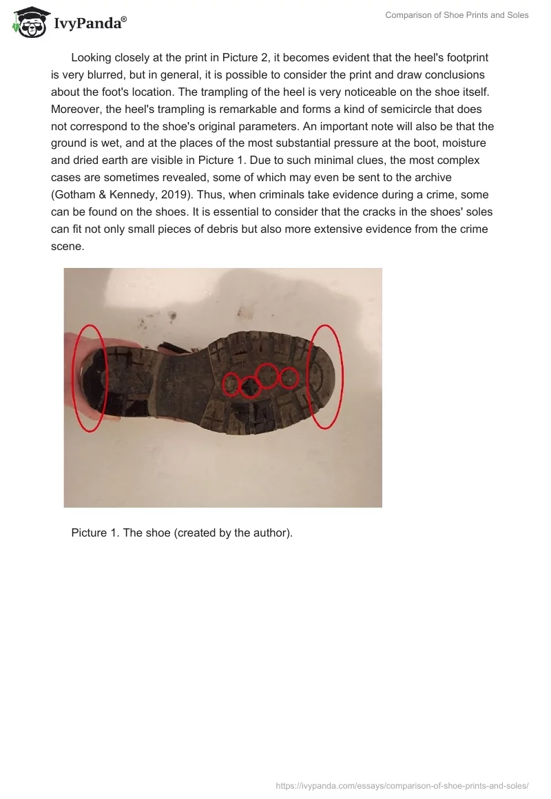 Comparison of Shoe Prints and Soles. Page 2