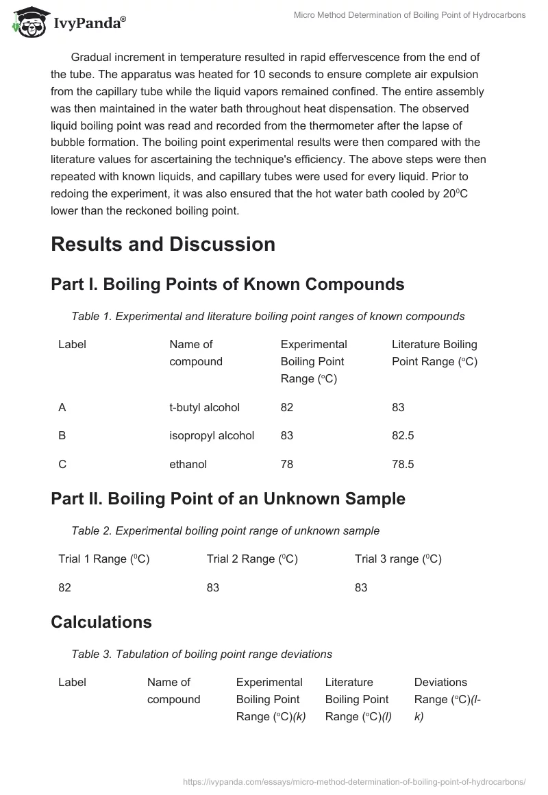 Micro Method Determination of Boiling Point of Hydrocarbons. Page 2