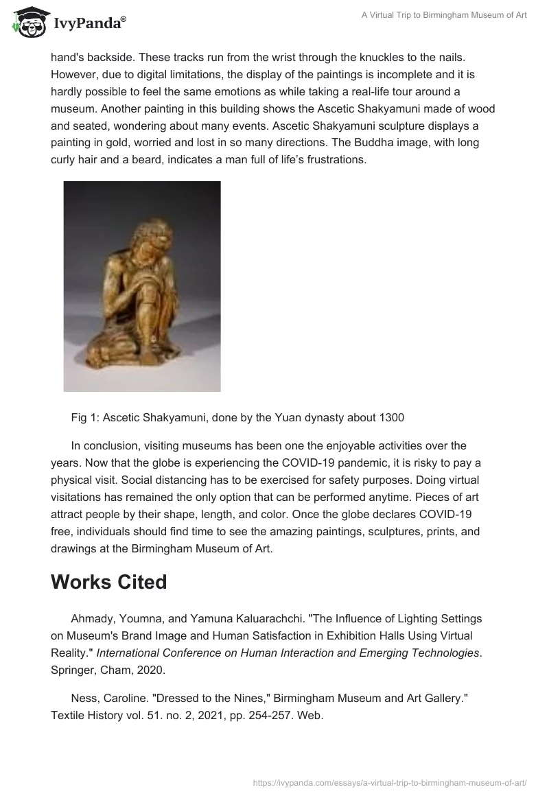 A Virtual Trip to Birmingham Museum of Art. Page 2