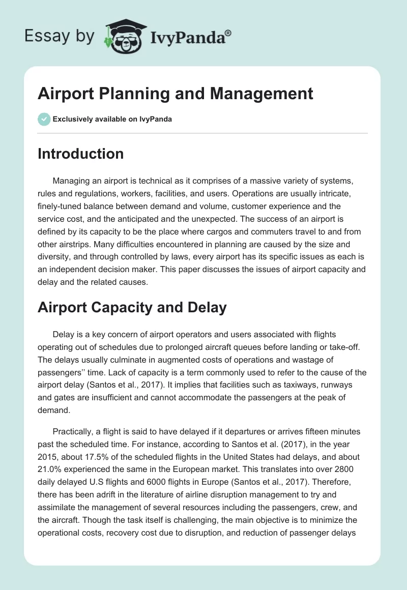 Airport Planning and Management. Page 1