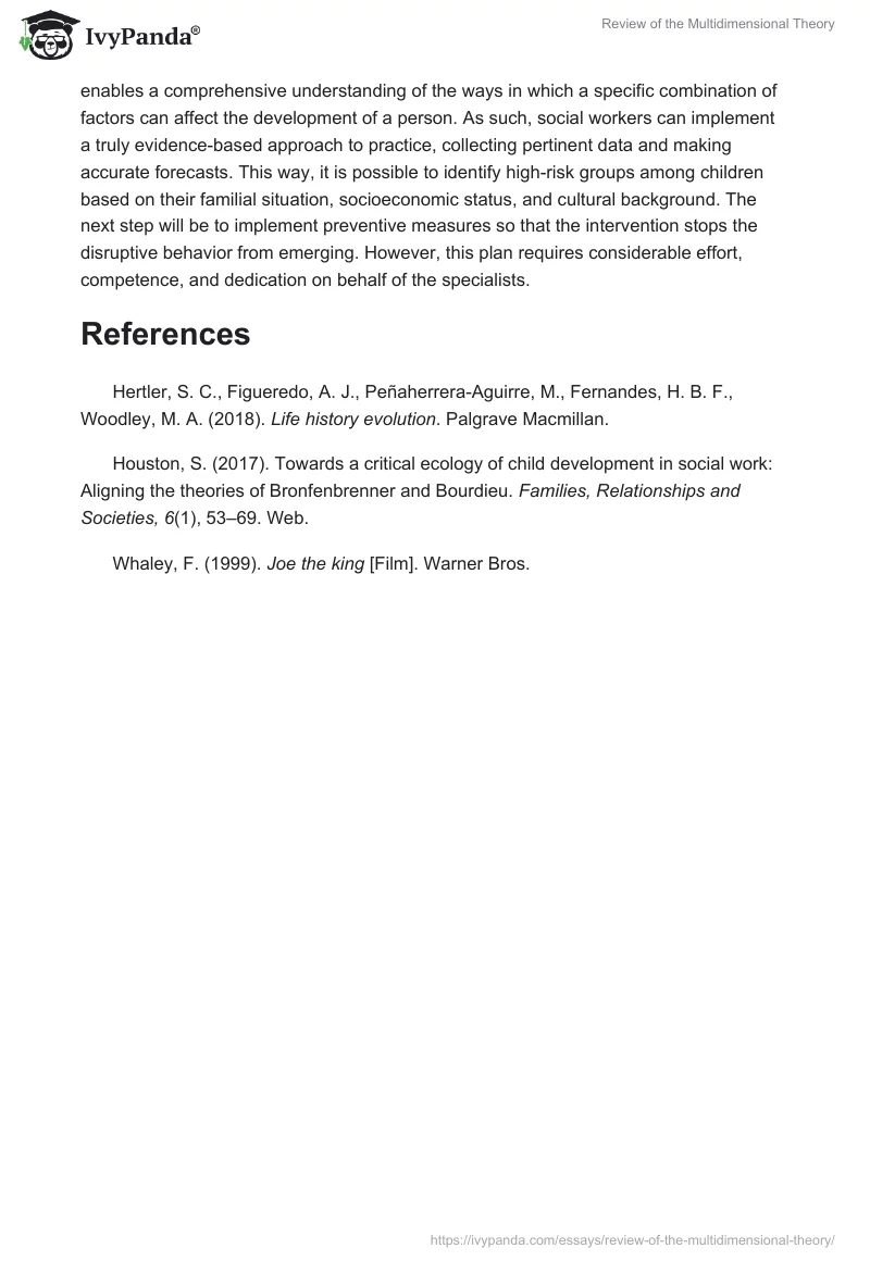 Review of the Multidimensional Theory. Page 3
