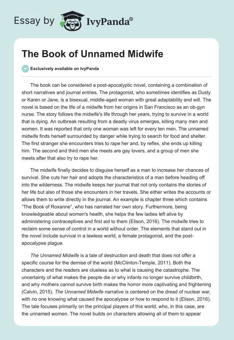 The Book of Unnamed Midwife. Page 1