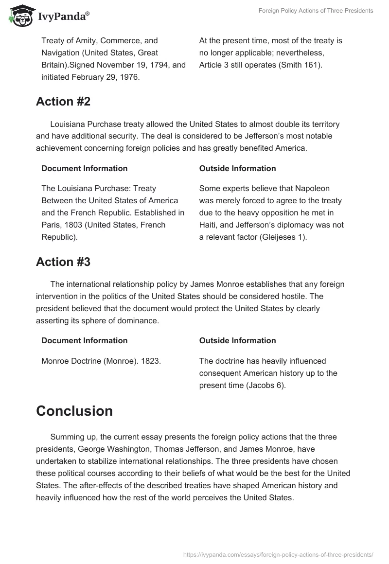 Foreign Policy Actions of Three Presidents. Page 2