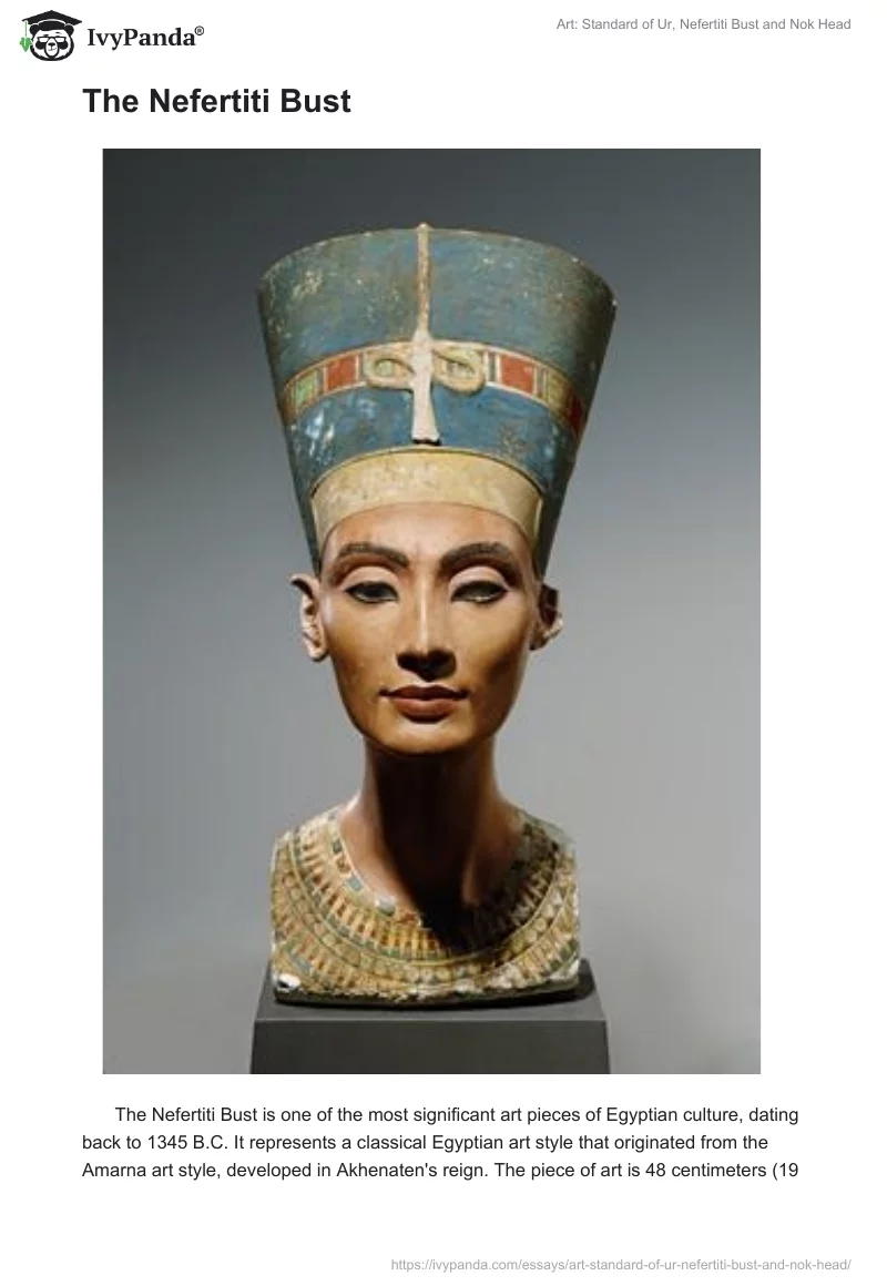 Art: Standard of Ur, Nefertiti Bust and Nok Head. Page 3