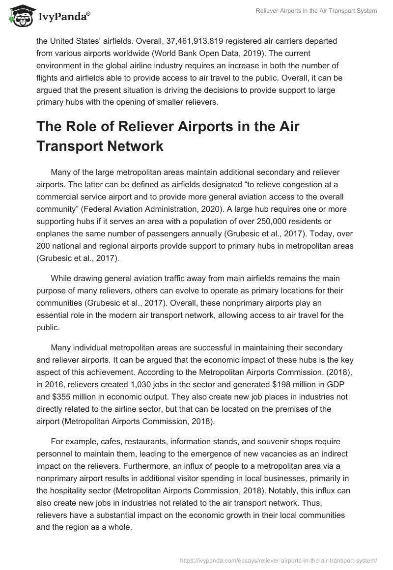 Reliever Airports in the Air Transport System. Page 2