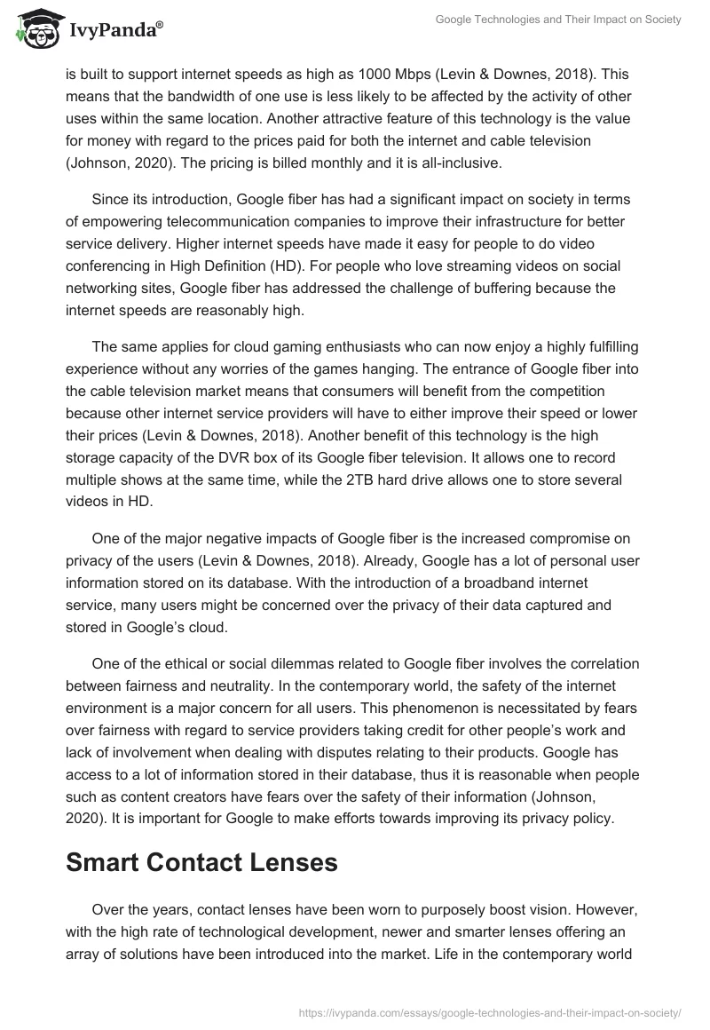 Google Technologies and Their Impact on Society. Page 3