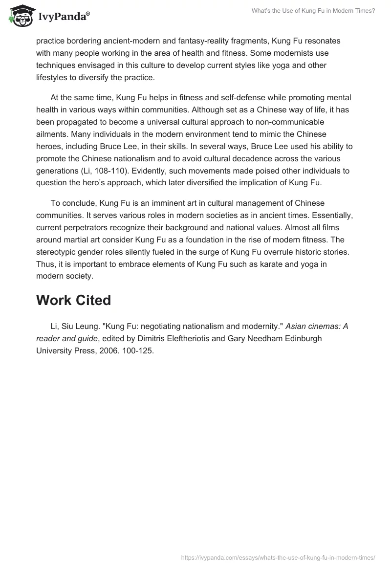 What’s the Use of Kung Fu in Modern Times?. Page 2