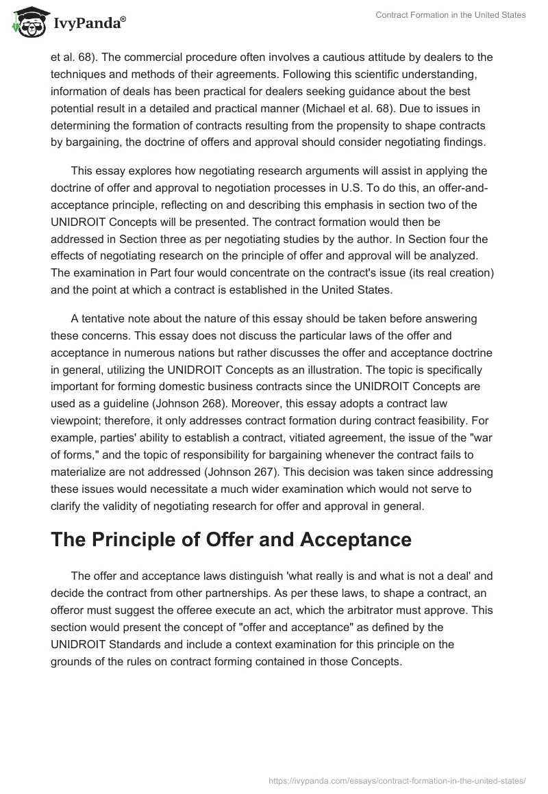 Contract Formation in the United States. Page 2