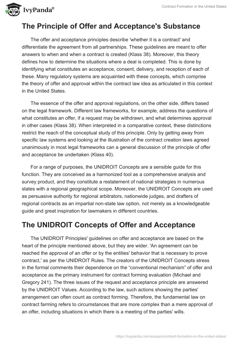 Contract Formation in the United States. Page 3