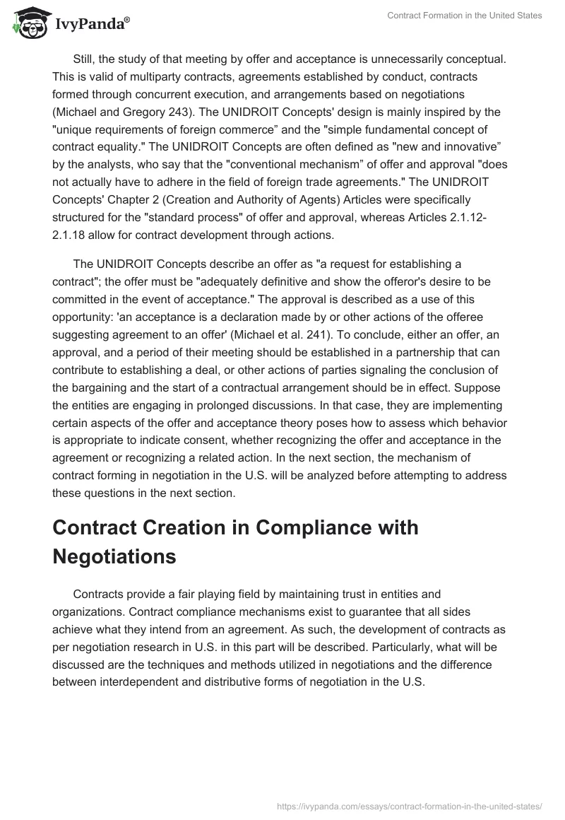 Contract Formation in the United States. Page 4