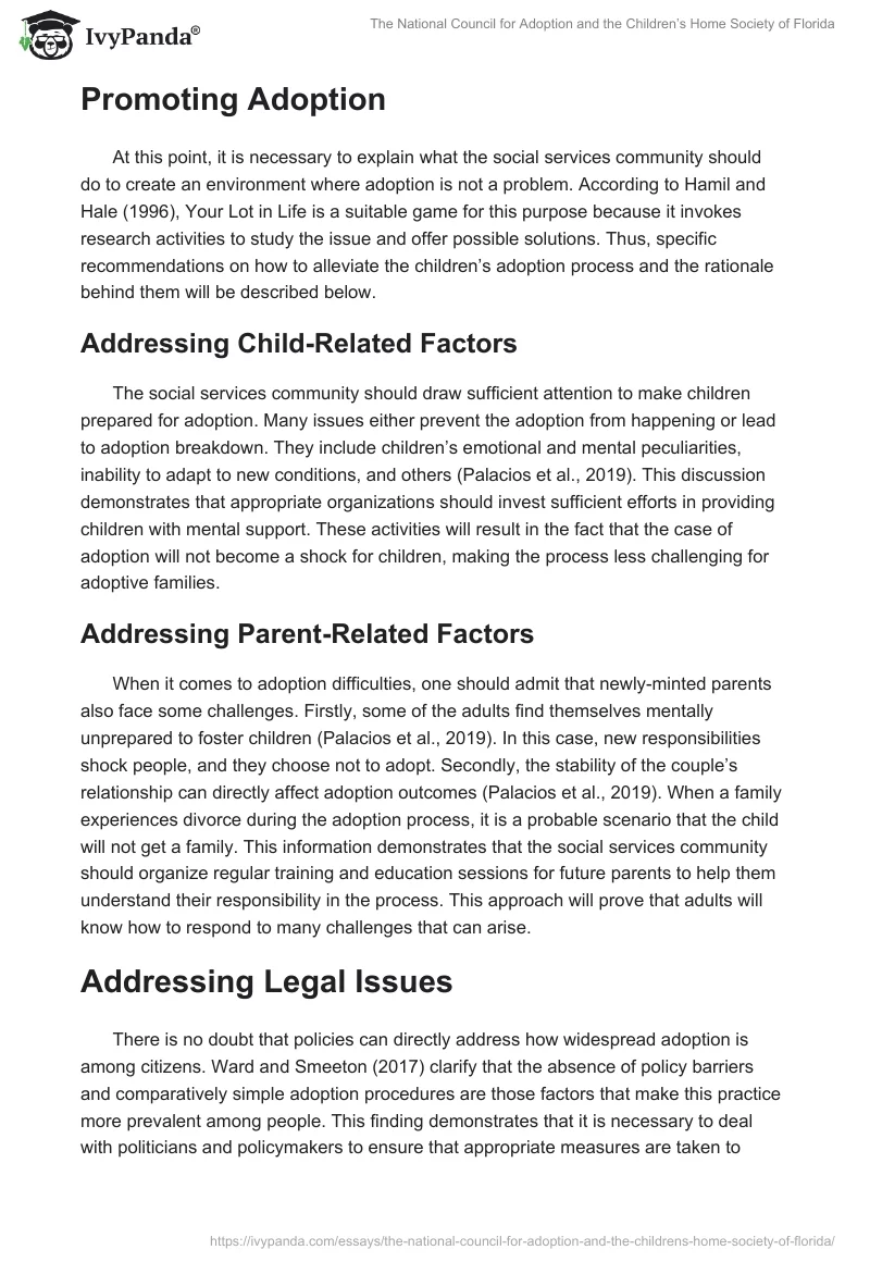 The National Council for Adoption and the Children’s Home Society of Florida. Page 3